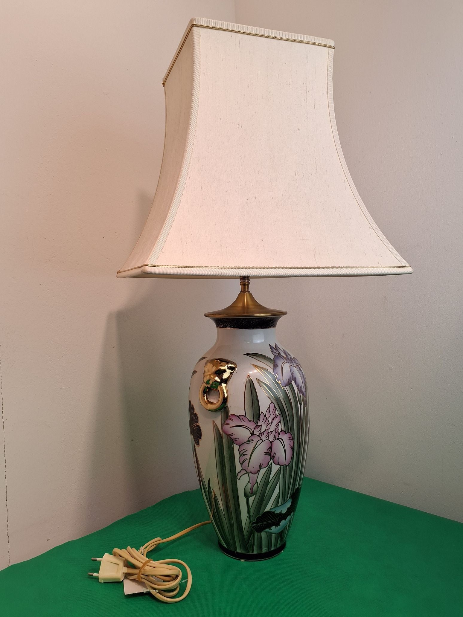 Porcelæns bordlampe stor